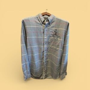 Men's Casual Gray Checkered Shirt
